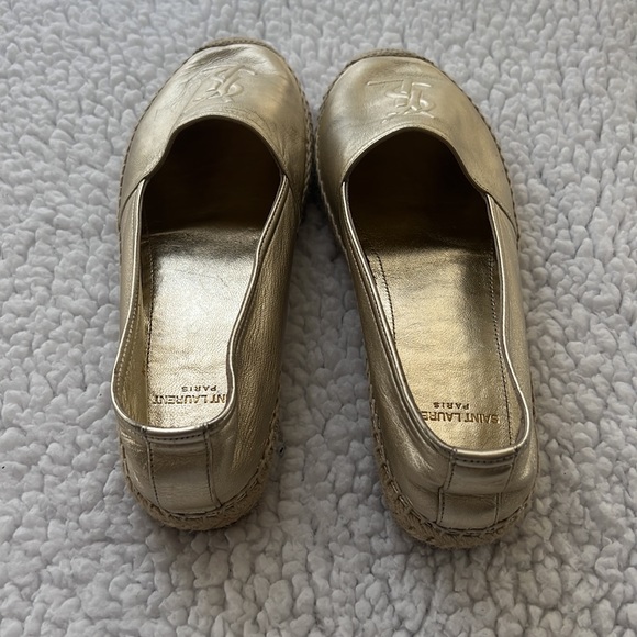 Authentic Saint Laurent gold espadrilles - Picture 3 of 5